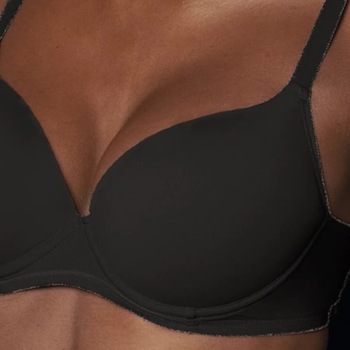 Detalhe - Sutiã Liebe 1/2 Taça Ideal Basic Up 123013 Preto