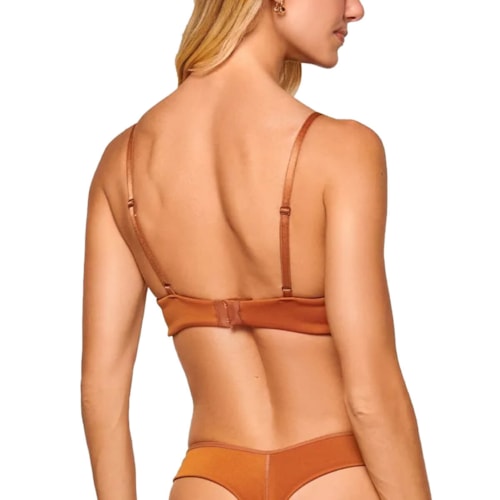 Detalhe - Sutiã Liebe Com Bojo Malha 213402 Conhaque