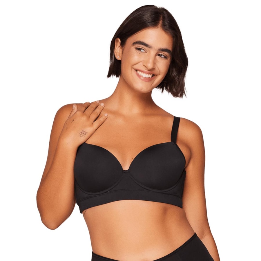 Sutiã Liebe Com Bojo Microfibra 703001 Preto