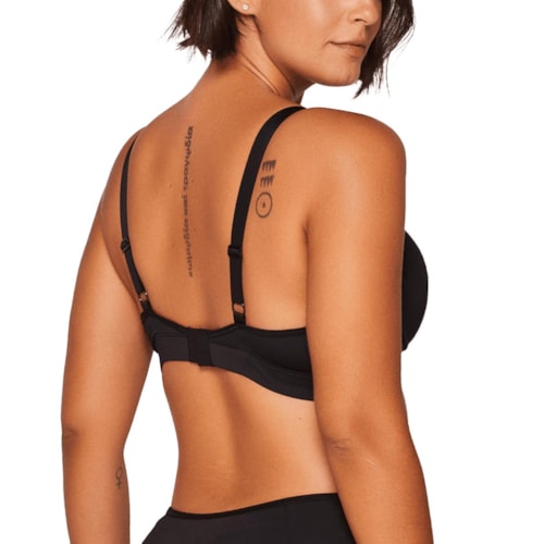 Detalhe - Sutiã Liebe Meia Taça Com Bojo 103006 Preto