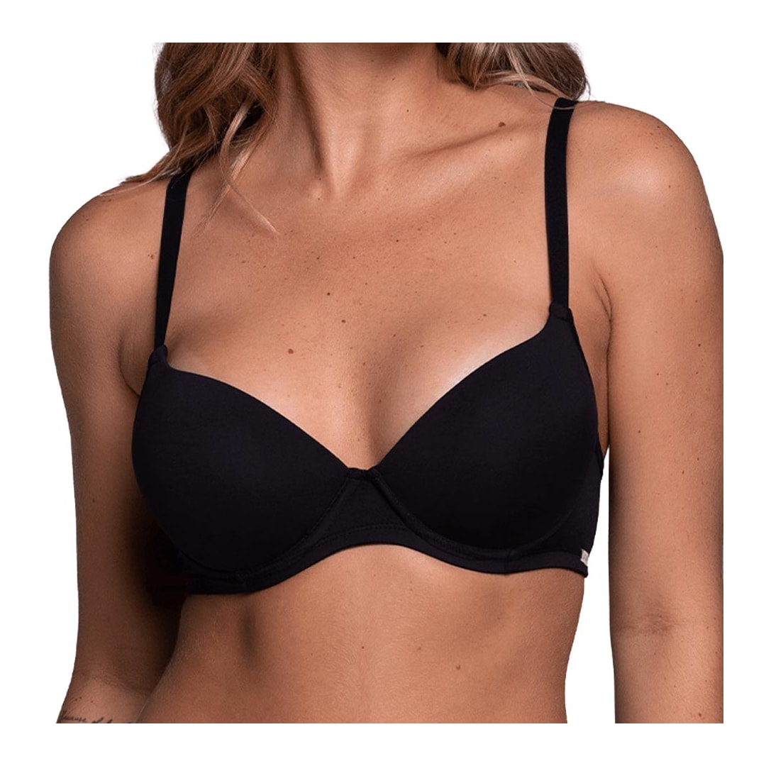 Sutiã Liebe Meia Taça Com Bojo 123013 Preto