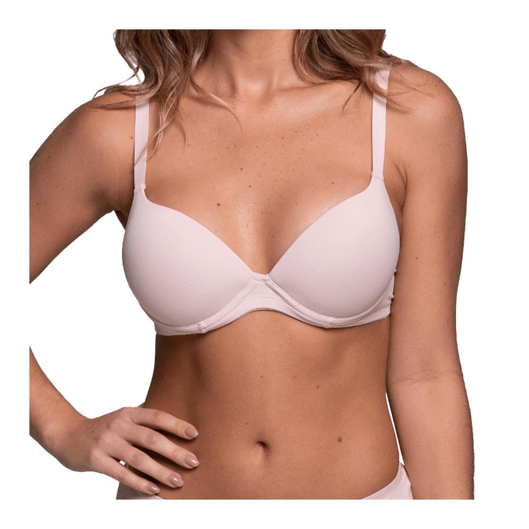 Sutiã Liebe Meia Taça Com Bojo Sustentare 103008 Nude
