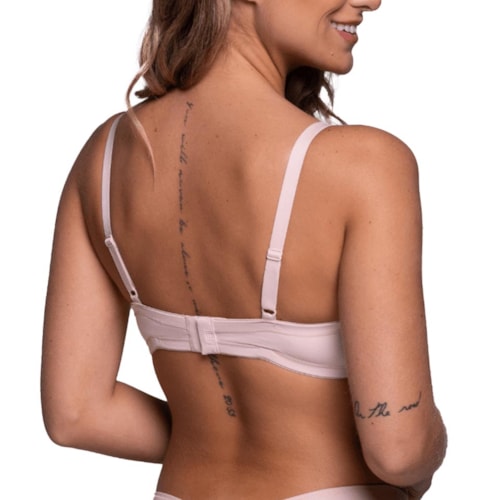 Detalhe - Sutiã Liebe Meia Taça Com Bojo Sustentare 103008 Nude