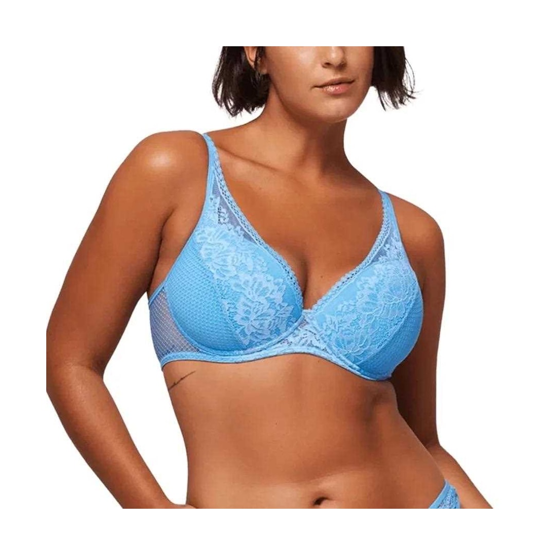 Sutiã Liebe Meia Taça Em Renda 503032 Blue Sutiã Liebe Meia Taça Em Renda 503032 Blue