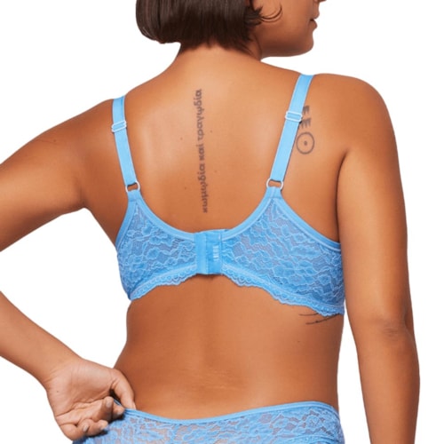 Detalhe - Sutiã Liebe Meia Taça Em Renda 703010 Relax Blue