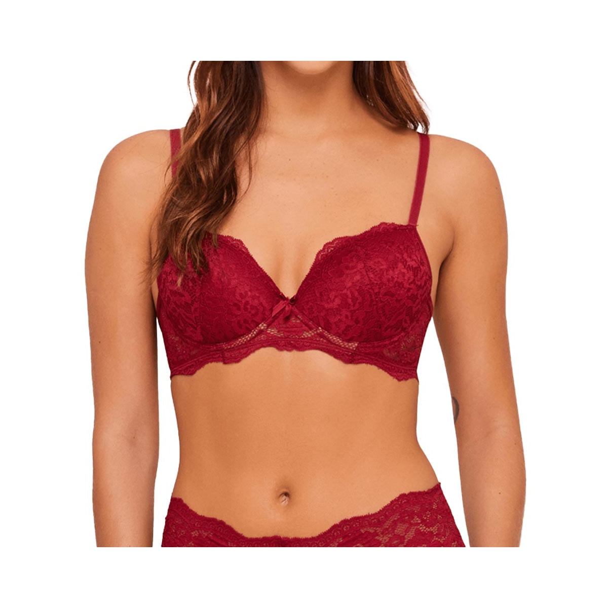 Sutiã Liebe Meia Taca Renda Kiss Me Red Velvet Sutiã Liebe Meia Taca Renda Kiss Me Red Velvet
