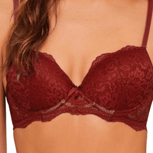 Detalhe - Sutiã Liebe Meia Taca Renda Kiss Me Terra