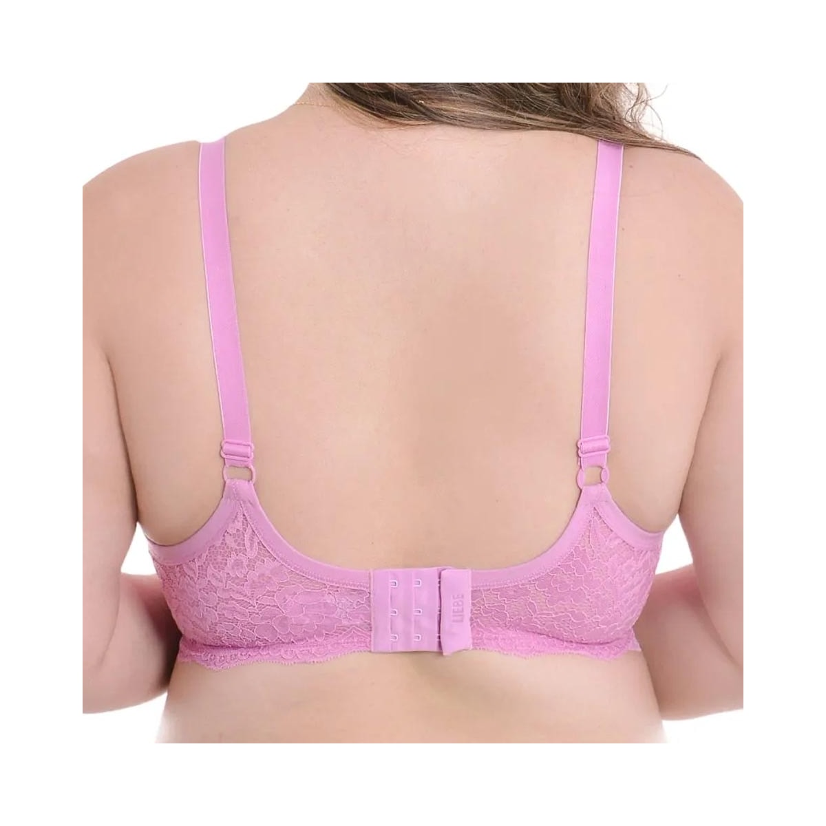 Sutiã Liebe Meia Taça Rendado 703005 Chiclete Sutiã Liebe Meia Taça Rendado 703005 Chiclete