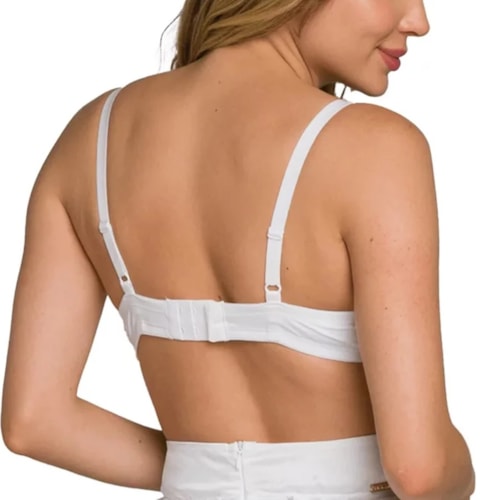 Detalhe - Sutiã Liebe Meia Taça Sustentare 103009 Branco