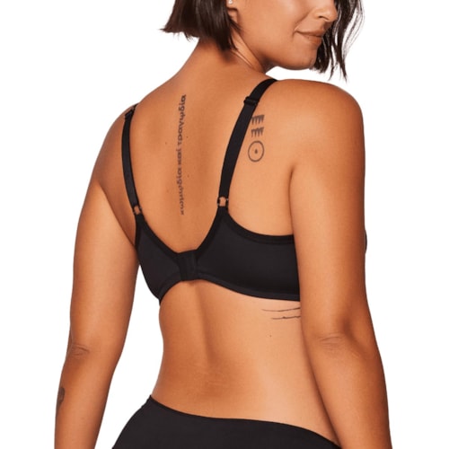 Detalhe - Sutiã Liebe Sem Bojo Lycra 203300 Preto