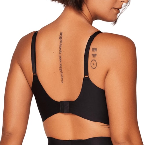 Detalhe - Sutiã Liebe Sem Bojo Lycra 303409 Preto