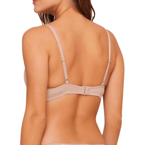 Detalhe - Sutiã Liebe Triangulo Microfibra Basica 341001 Chocolate