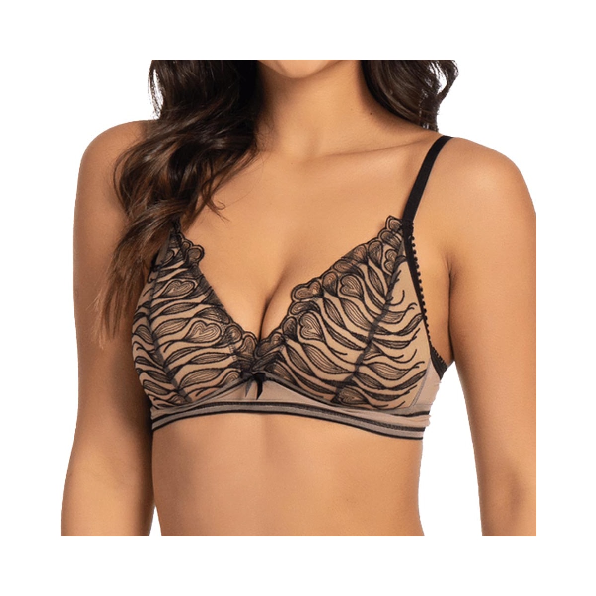 Sutiã Liebe Triangulo Tule Bordado 603444 Preto Sutiã Liebe Triangulo Tule Bordado 603444 Preto