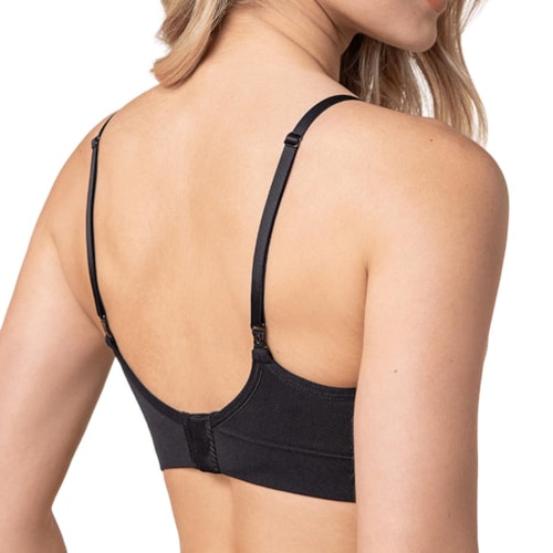 Detalhe - Sutiã Sem Costura Lupo 41116 Preta