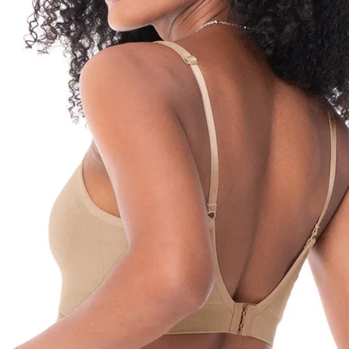 Detalhe - Sutiã Zee Rucci Basic Comfort Sem Costura Zr0306-006 C122 Bege