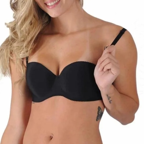 Detalhe - Sutiã Zee Rucci Laser Tomara Que Caia ZR030-007 Preto