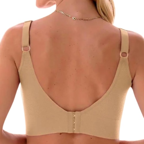Detalhe - Sutiã Zee Rucci Sem Costura Zr0303-011 Bege