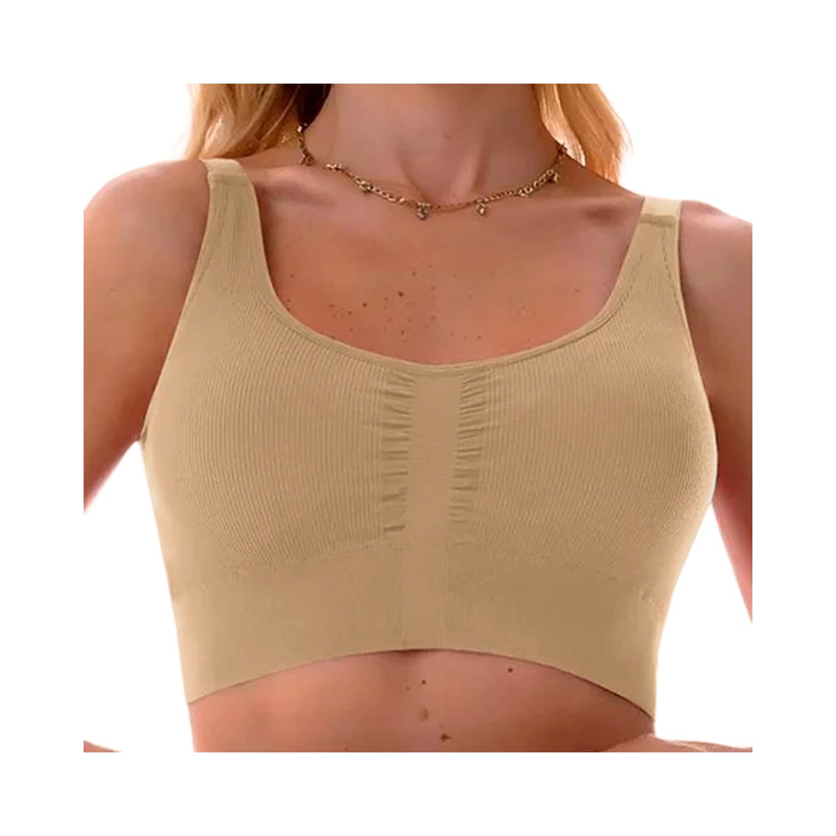 Sutiã Zee Rucci Sem Costura Zr0303-011 Bege