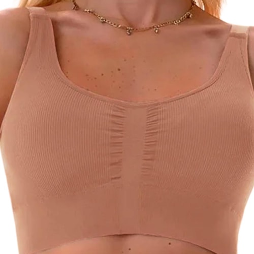 Detalhe - Sutiã Zee Rucci Sem Costura Zr0303-011 C105 Capuccino