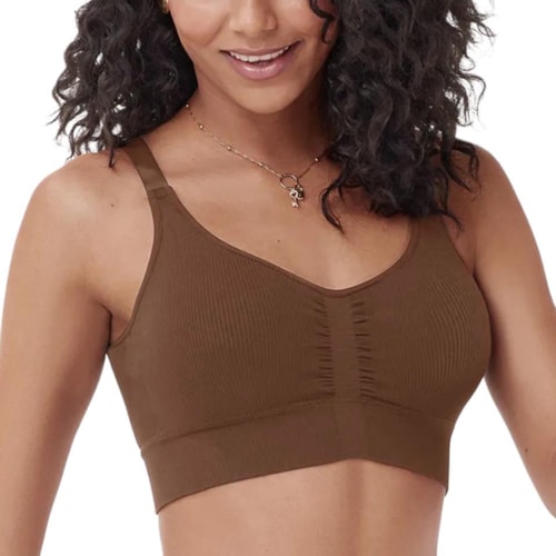 Detalhe - Sutiã Zee Rucci Sem Costura Zr0303-011 C128 Caramelo