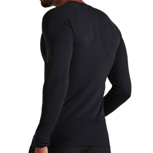 Detalhe - T-Shirt Lupo Térmica Run Masculina 70045 Preto