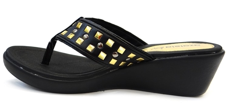 tamanco azaléia lev comfort anabela feminino preto