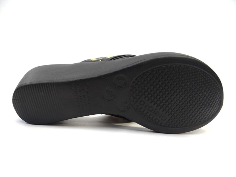 tamanco azaléia lev comfort anabela feminino preto