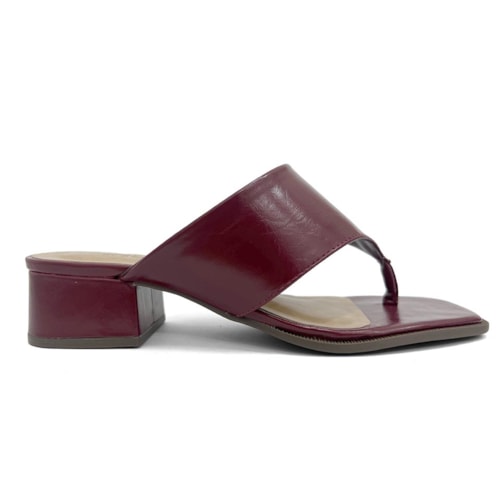Detalhe - Tamanco Anacapri Salto Bloco C30530 0008 Marsala