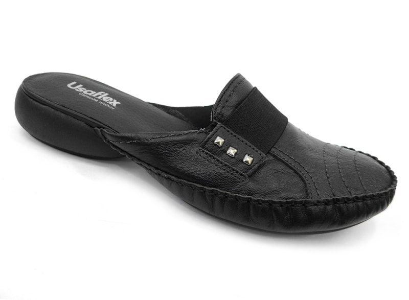 babuche de couro feminino