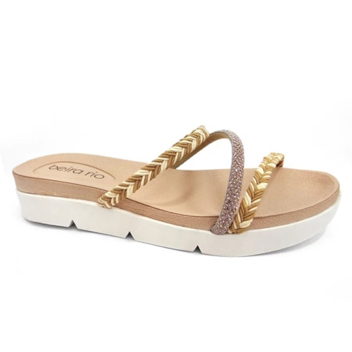 Tamanco Beira Rio Birken 8387.533 Camel/Ouro