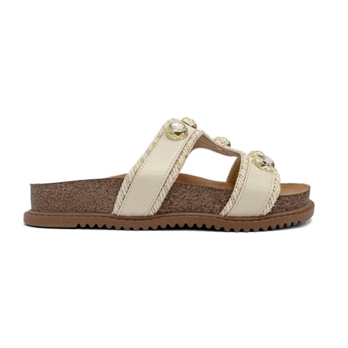 Detalhe - Tamanco Beira Rio Birken 8523.119 Branco Off