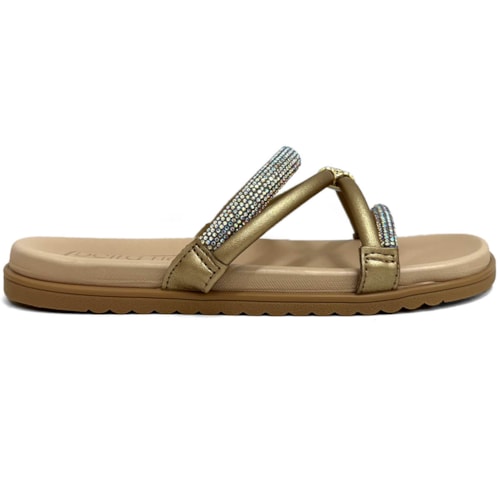 Detalhe - Tamanco Beira Rio Birken 8529.102 Aurora Boreal/Dourado