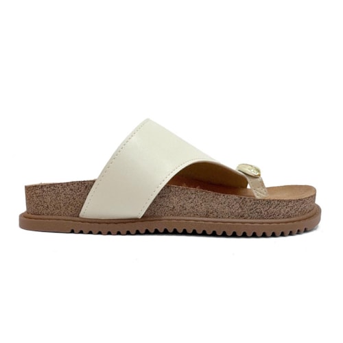Detalhe - Tamanco Beira Rio Birken Flatform 8384.767 Branco Off