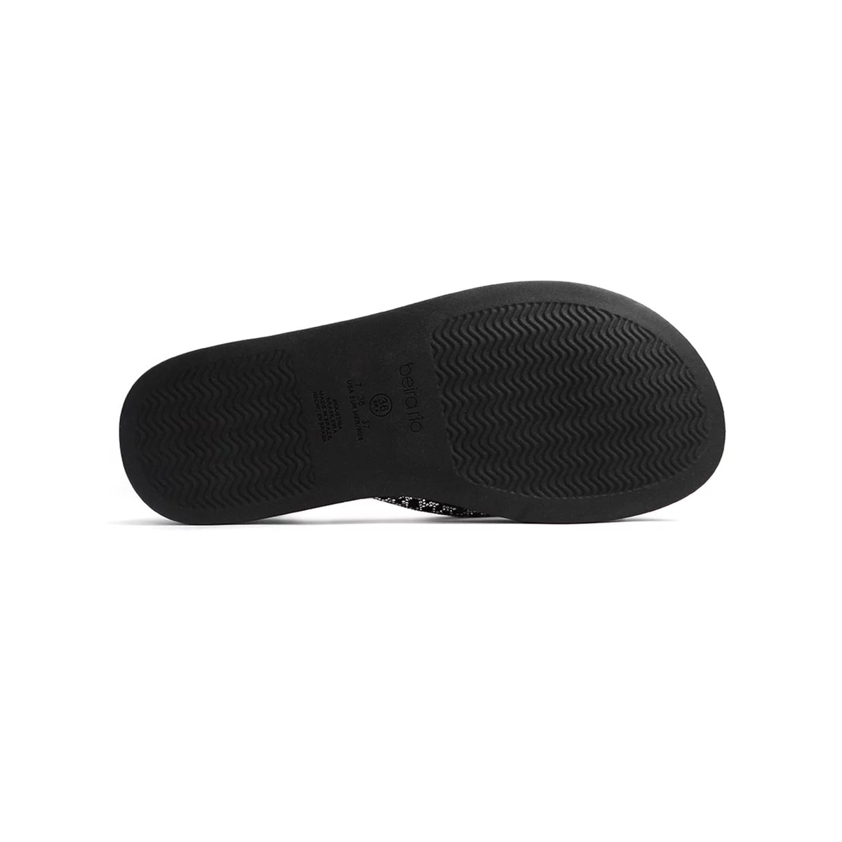 Tamanco Beira Rio Chinelo 8513.101 Onça Preto