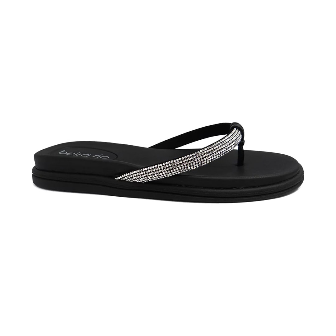 Tamanco Beira Rio Chinelo 8513.101 Preto/Cristal