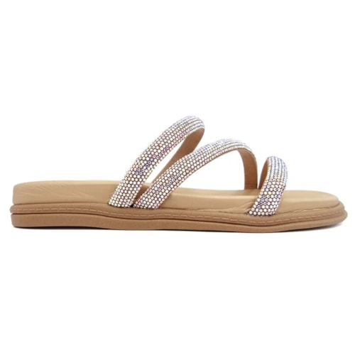 Tamanco Beira Rio Flatform Birken 8488.108 Aurora Boreal/Creme