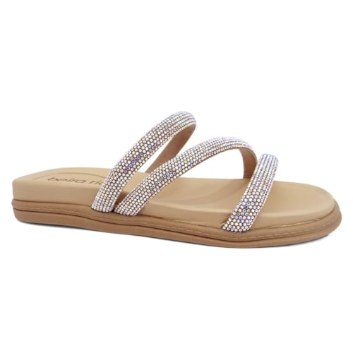 Detalhe - Tamanco Beira Rio Flatform Birken 8488.108 Aurora Boreal/Creme