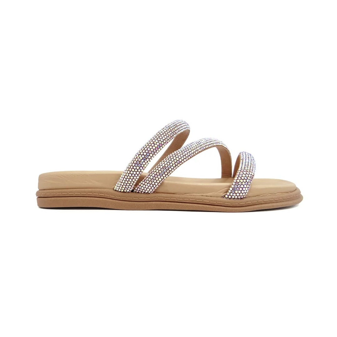 Tamanco Beira Rio Flatform Birken 8488.108 Aurora Boreal/Creme Tamanco Beira Rio Flatform Birken 8488.108 Aurora Boreal/Creme