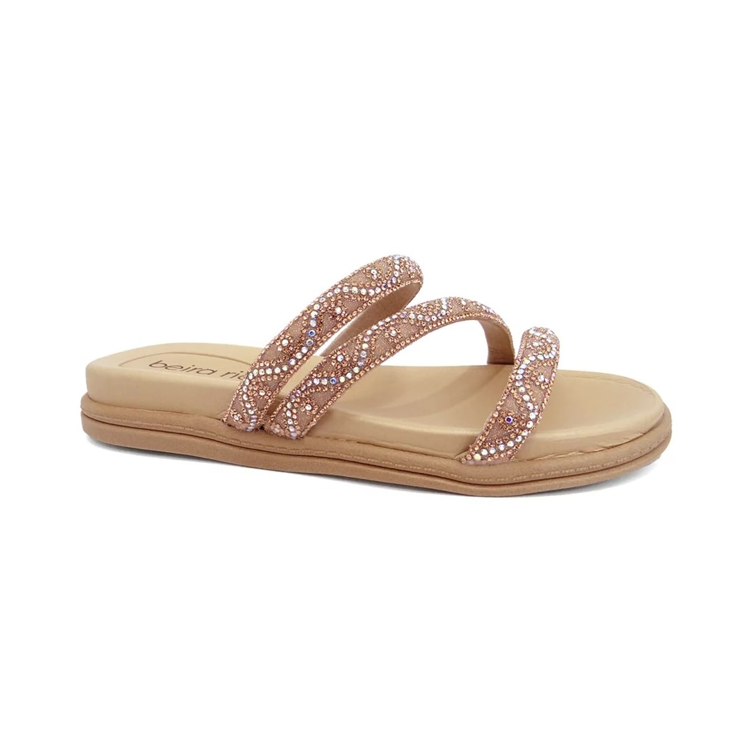 Tamanco Beira Rio Flatform Birken 8488.108 Ouro Rosado/Aurora B