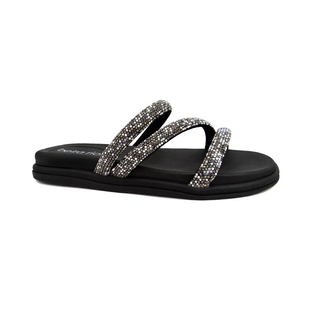 Tamanco Beira Rio Flatform Birken 8488.108 Preto/Grafite/Aurora