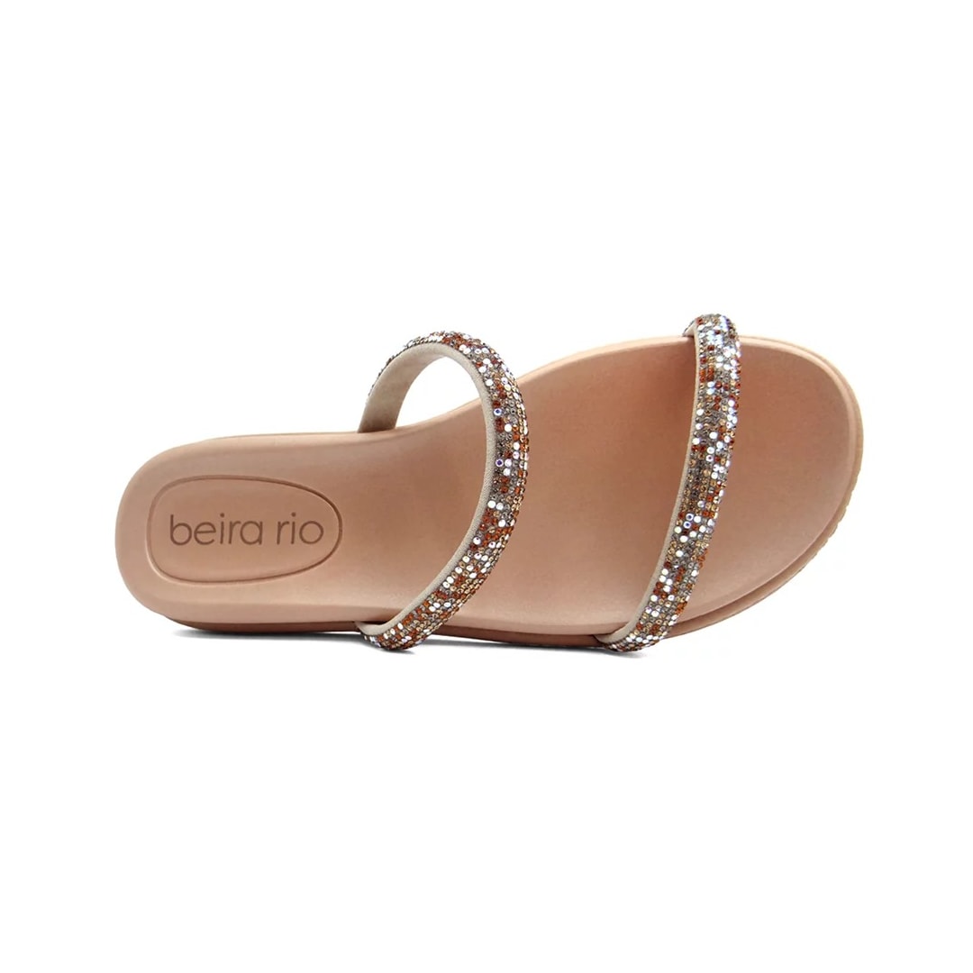 Tamanco Beira Rio Flatform Rasteira 8488.108 Camel/Nude