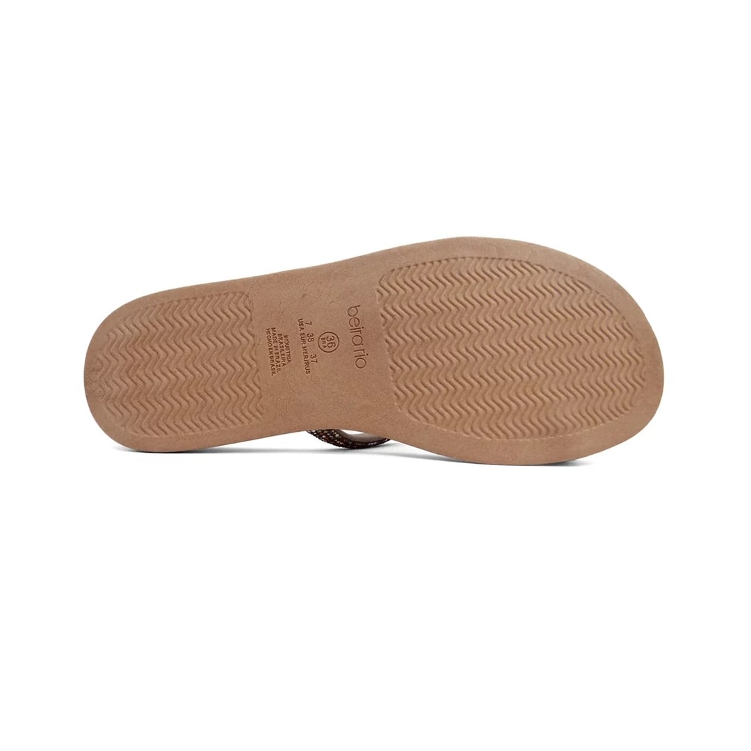 Tamanco Beira Rio Flatform Rasteira 8488.108 Camel/Nude
