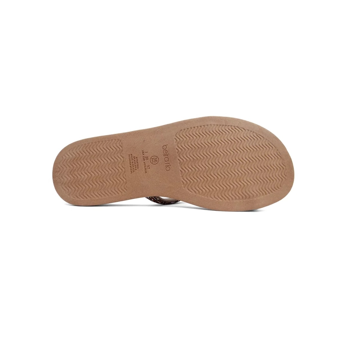 Tamanco Beira Rio Flatform Rasteira 8488.108 Camel/Nude