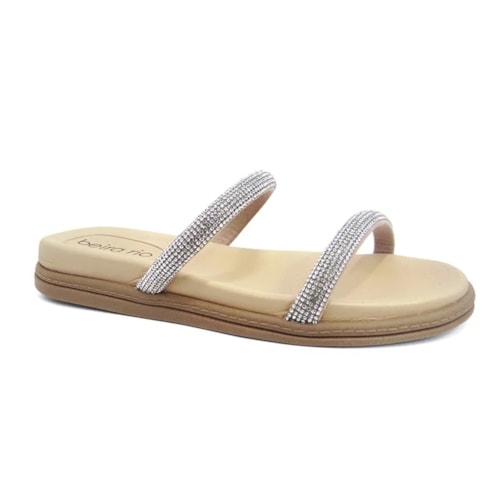 Tamanco Beira Rio Flatform Rasteira 8488.108 Creme