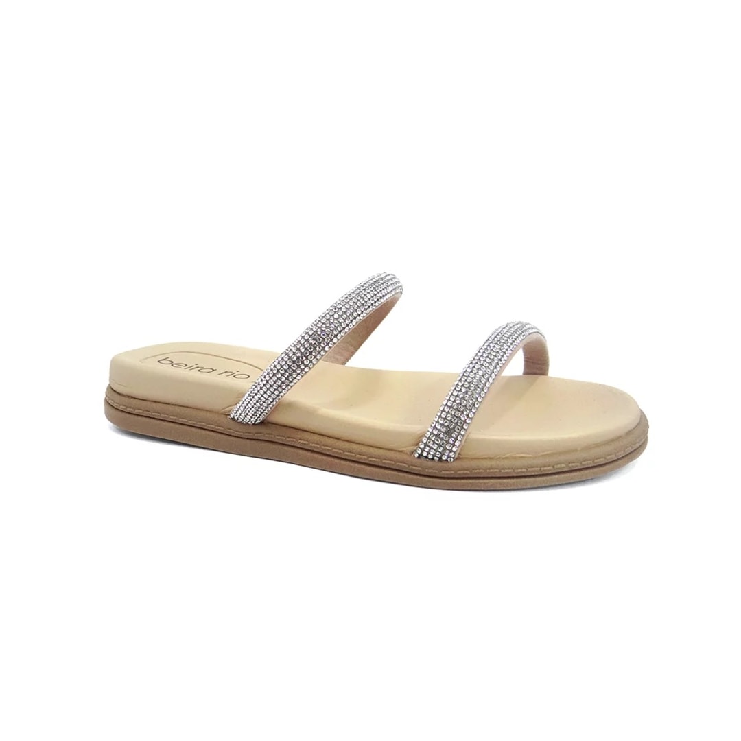 Tamanco Beira Rio Flatform Rasteira 8488.108 Creme