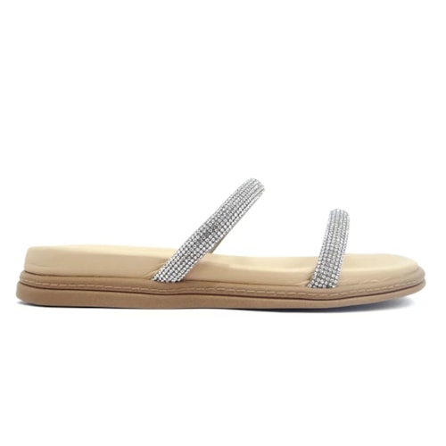 Detalhe - Tamanco Beira Rio Flatform Rasteira 8488.108 Creme