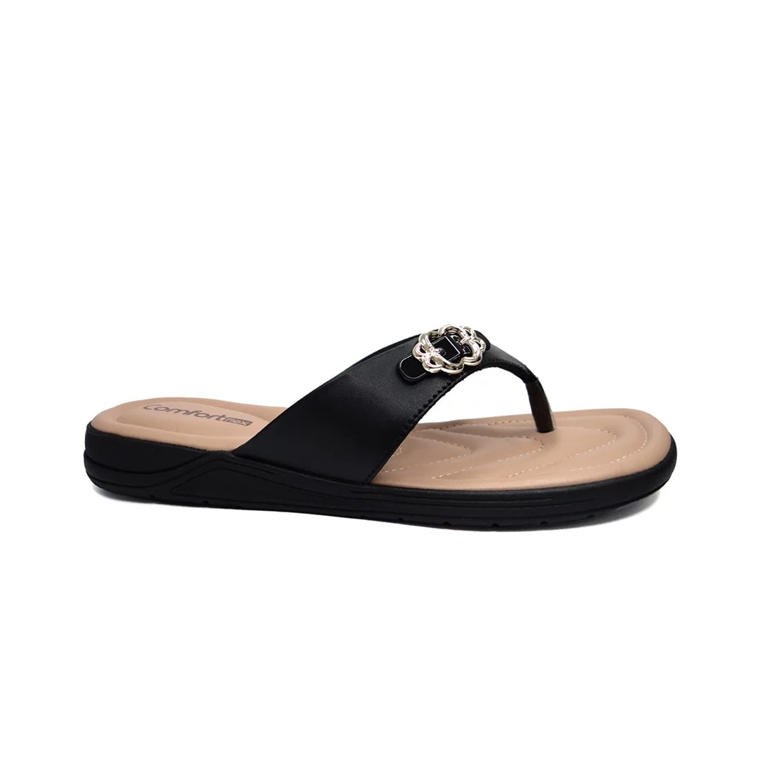 Tamanco Comfortflex Chinelo 23-80401 Preto Tamanco Comfortflex Chinelo 23-80401 Preto