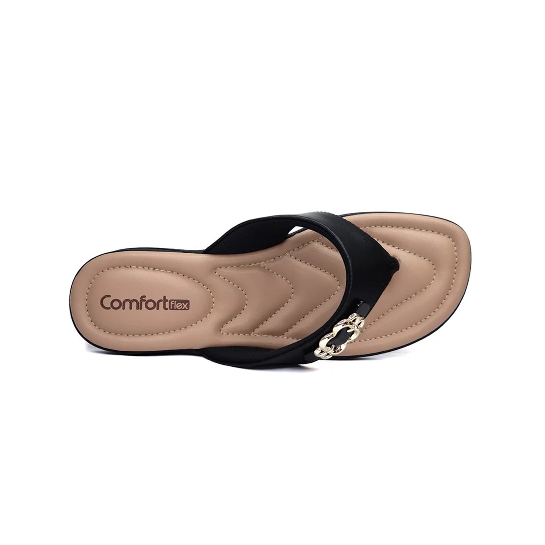 Tamanco Comfortflex Chinelo 23-80401 Preto