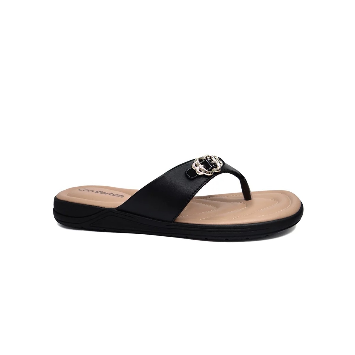 Tamanco Comfortflex Chinelo 23-80401 Preto Tamanco Comfortflex Chinelo 23-80401 Preto