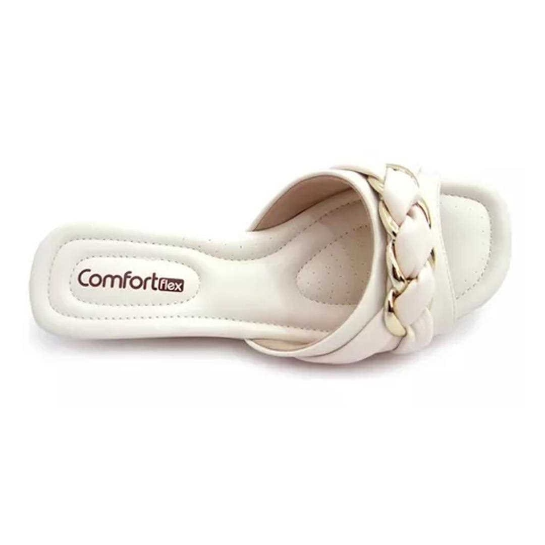 Tamanco Comfortflex Conforto 22-70401 Marfim